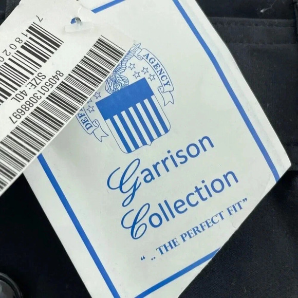 Garrison Collection Trench Coat Jacket Mens 40L Black NWT c131 - Picture 2 of 12